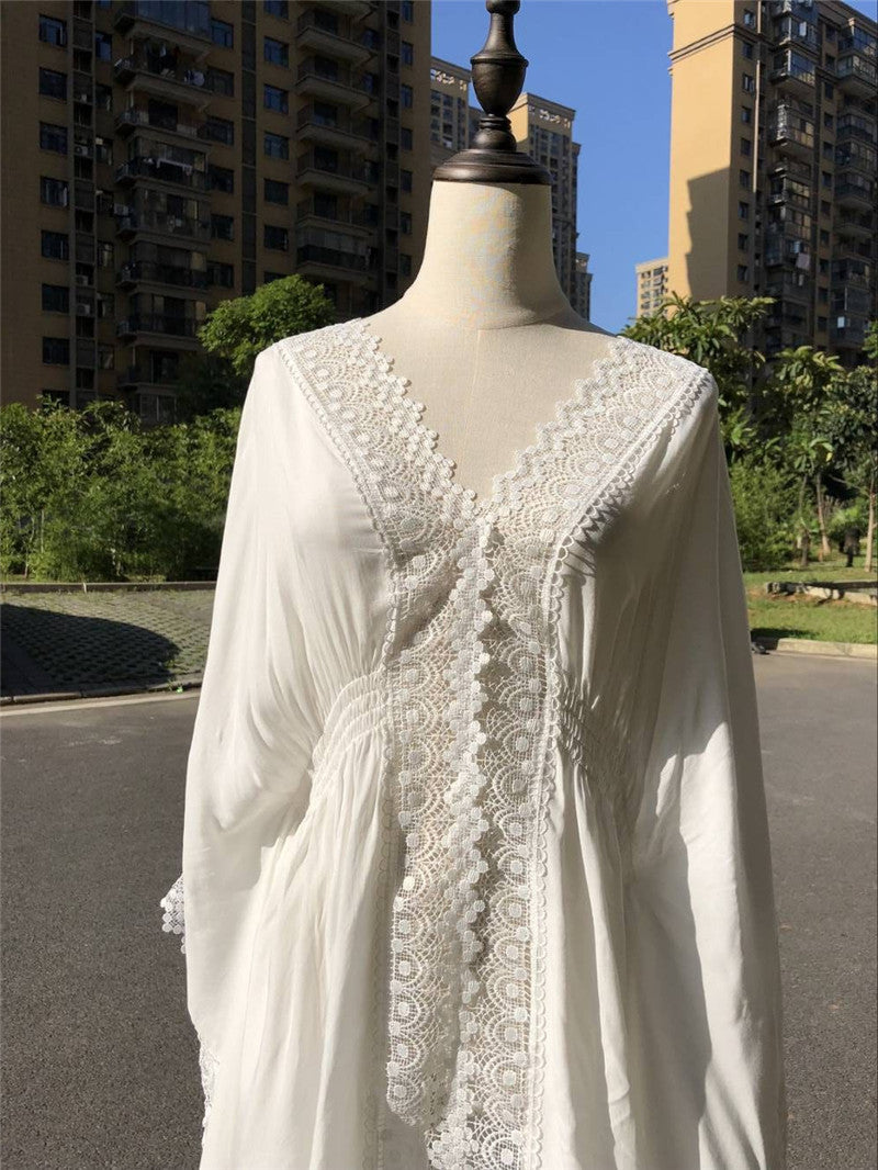 Lizakosht  Cotton Beach Cover up Kaftan Sarong Bathing Suit Cover ups Beach Pareos Swimsuit Cover up Womens Swim Wear Beach Tunic #Q515