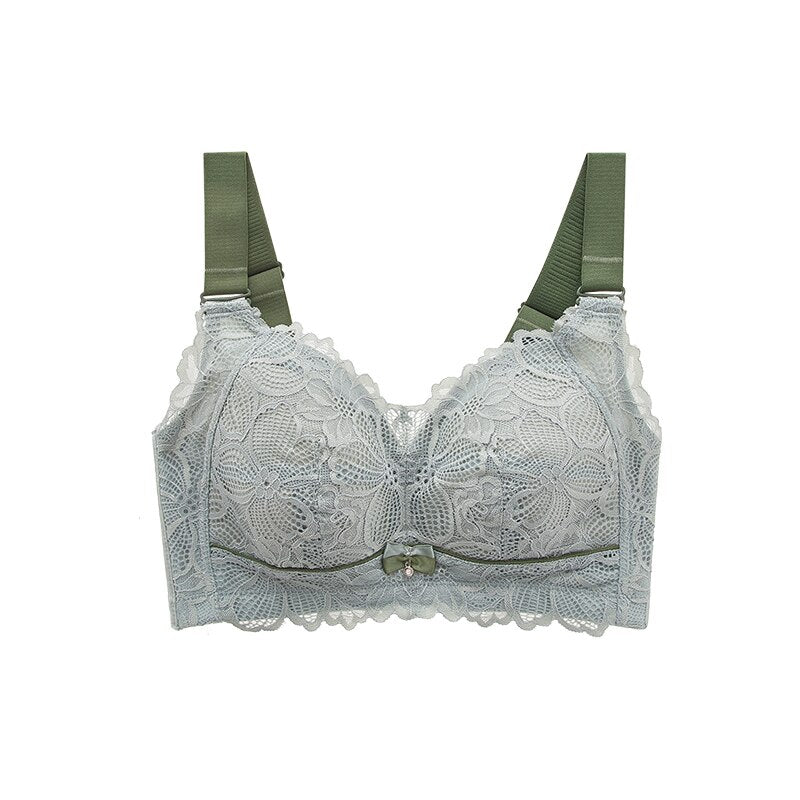 Plus Size Bras For Woman Minimizer Lace Bralette Wire Free Push Up Lingerie Underwear For Woman Convertible Straps Bras Ladies