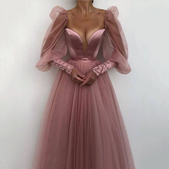 Lizakosht A line Evening Dress Promdress Short Simple Evening Gown Long Sleeves Robe De Soiree Formal Party Dresses Custom made