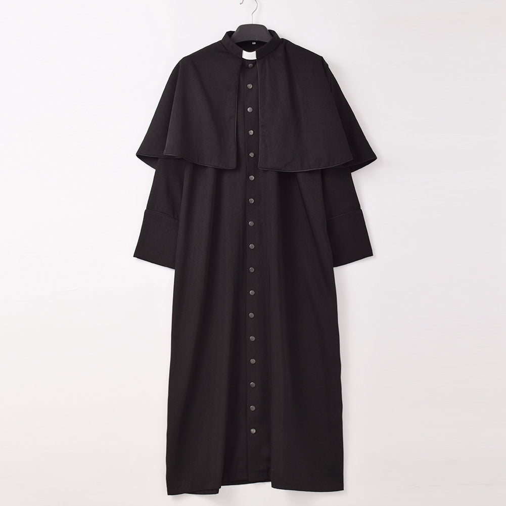 Clergy Men Cassock Priest Costume Bishop Roman Catholic Church Soutane Pope Pastor Father Mass Missionary Robes Outfit