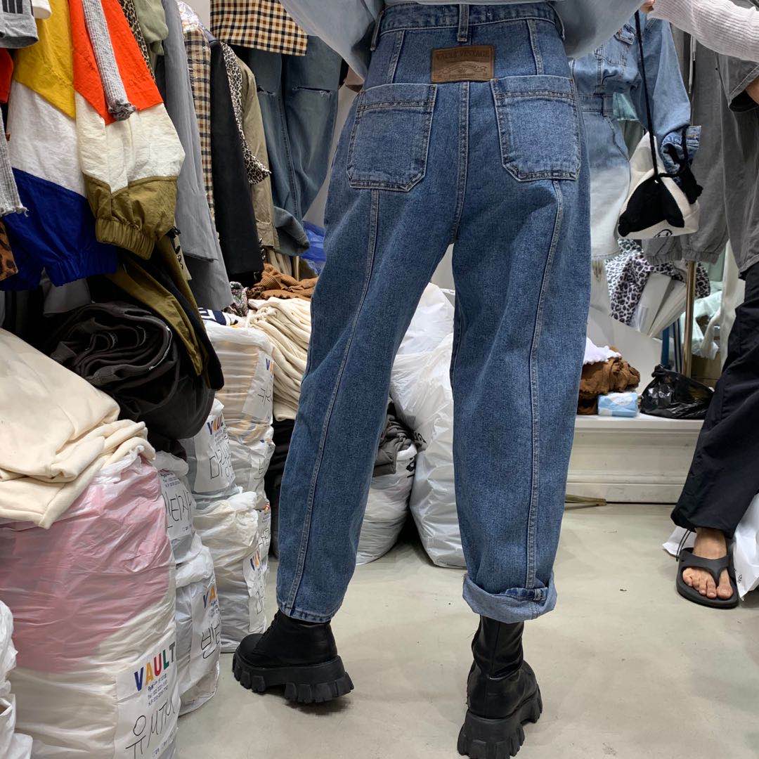 High Waist Jeans Women Harem Pants Korean Style Outfits Casual High Street Denim Trousers Pantalon Femme Vintage Jeans