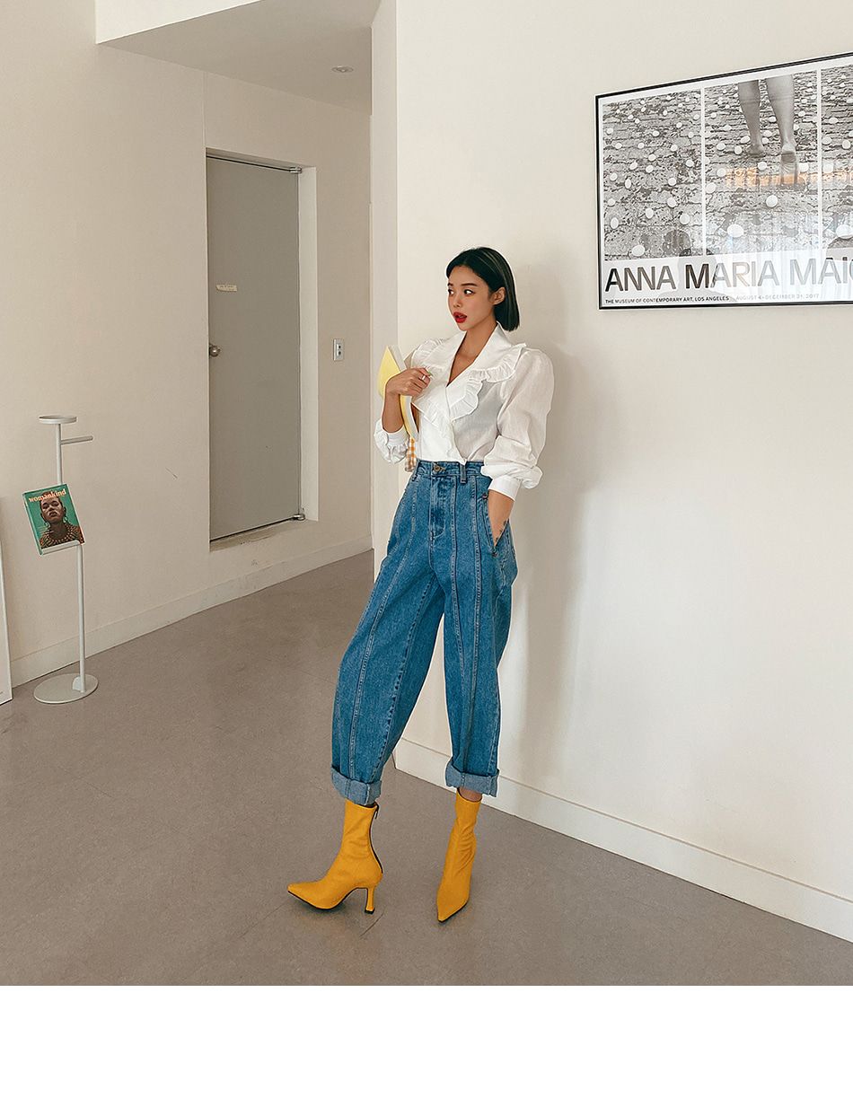 High Waist Jeans Women Harem Pants Korean Style Outfits Casual High Street Denim Trousers Pantalon Femme Vintage Jeans