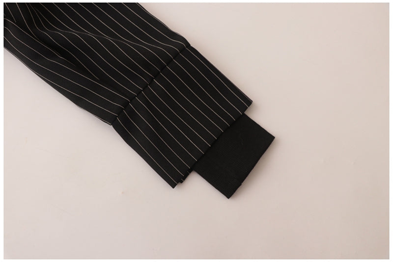 Fake Two Piece Striped Shirt Women Patchwork Knitted Turtleneck  Autumn Winter Long Sleeve Casual Loose Female Blouse Tops
