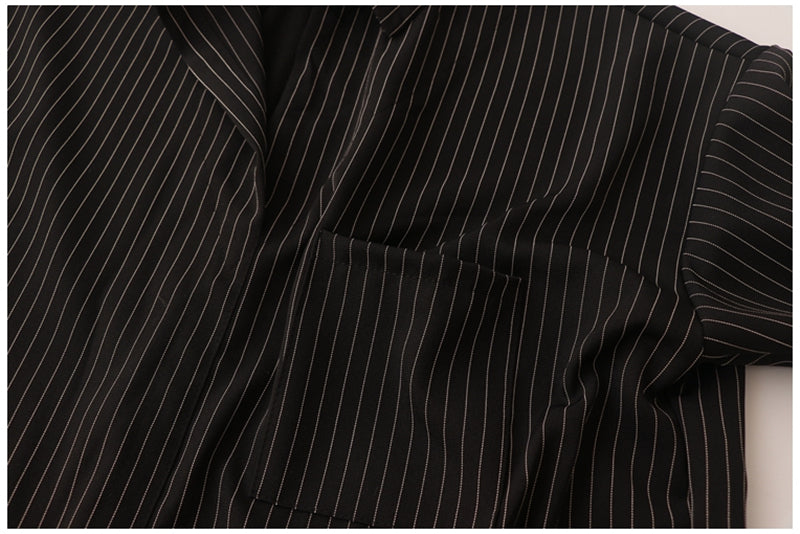Fake Two Piece Striped Shirt Women Patchwork Knitted Turtleneck  Autumn Winter Long Sleeve Casual Loose Female Blouse Tops