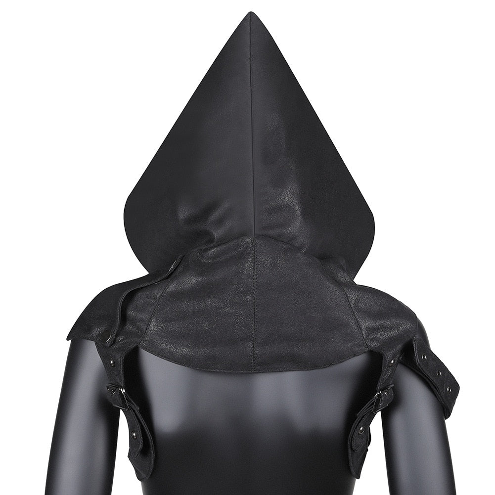 Halloween Cosplay Steampunk Leather Costume Plague Doctor Punk Gothic Hats Caps Headscarf Black Hooded Cape Cloak Magic Costume