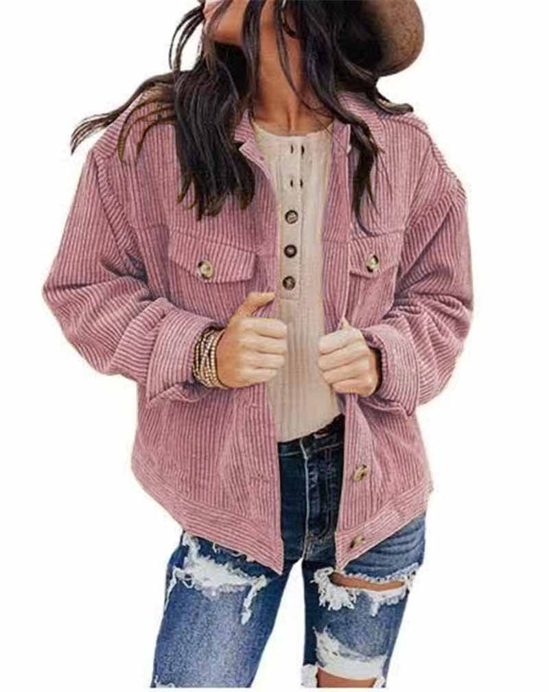 Lizakosht Jackets For Women  Denim Corduroy Camouflage Stitching Jacket Turn-dowm Lapel Vintage Cowgirl jackets coats chaqueta mujer