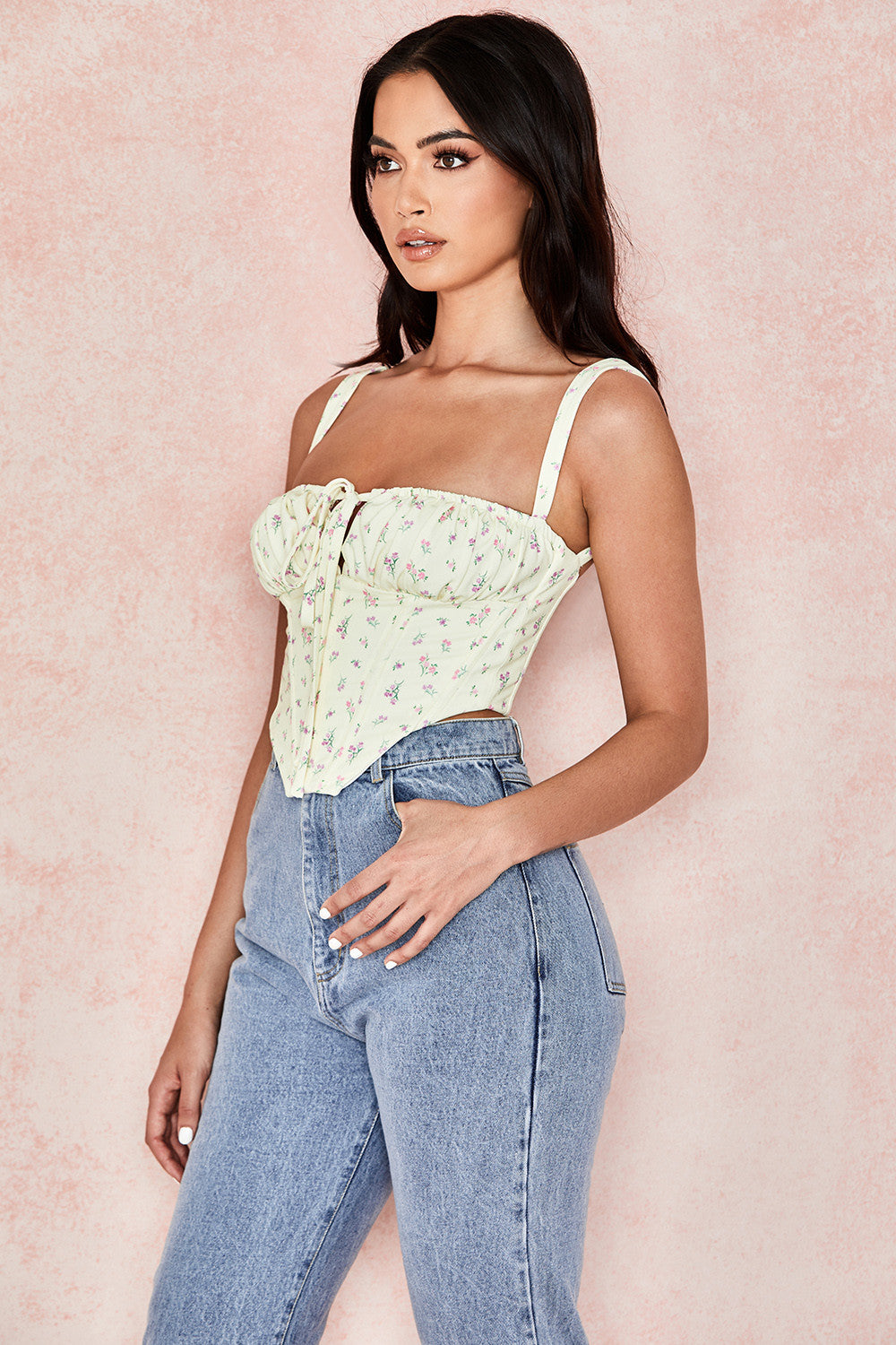 Lizakosht  High Quality Elegant Sexy V-neck Crop Tops Summer Floral Women's Corset Top  Club Party Tee Shirts Mujer