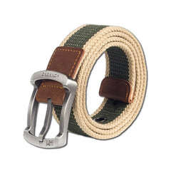 High quality Designer Luxury Brand Canvas Belt Metal Pin Bukcle Fabric Long Belts Men Trouser Multiple Colour Waist Accesories 4