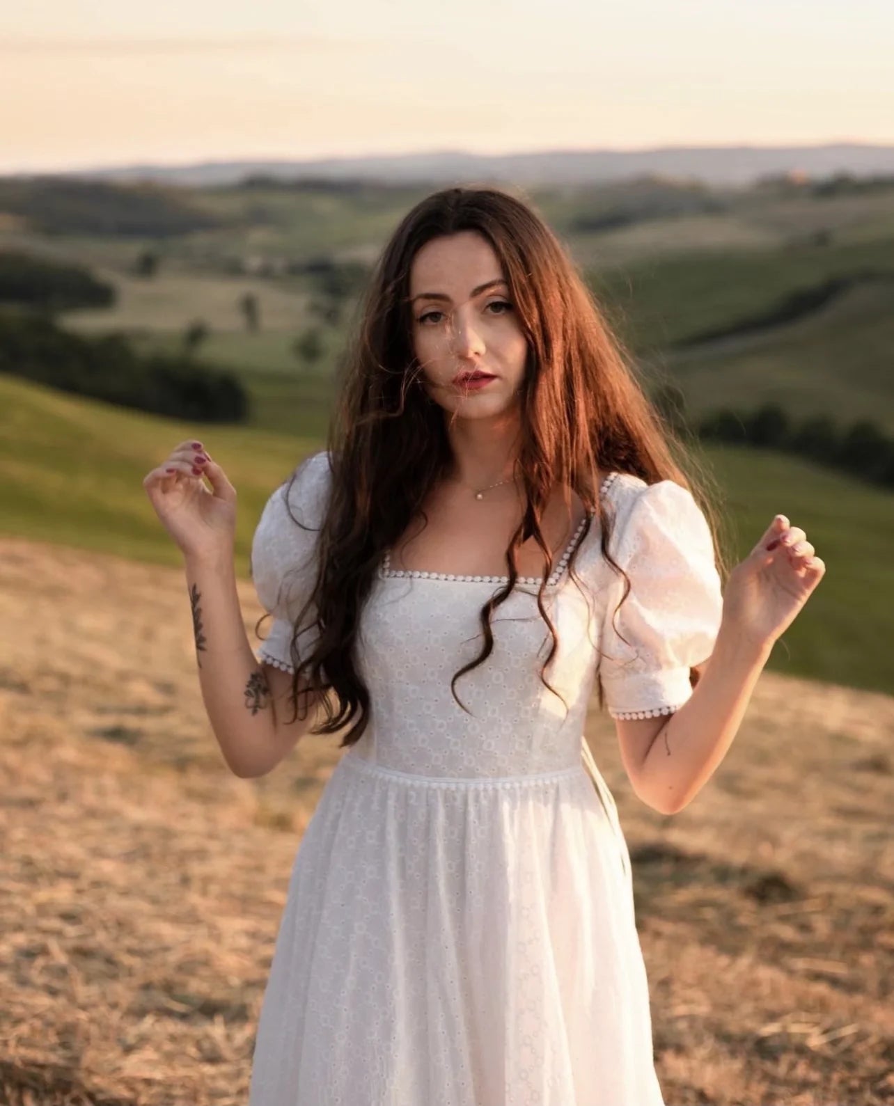 Elegant Embroidery Lace Dress Vintage White Summer Women Dresses Puff Sleeve Bandage Ladies Party Woman Dress Vestidos