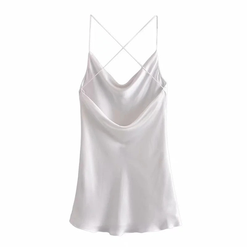 Lizakosht  Summer Slip Dress Women Za 2021 Tie Dye Satin Short Woman Dresses Strappy Sexy Backless Strap Mini Dress Club Party Dresses