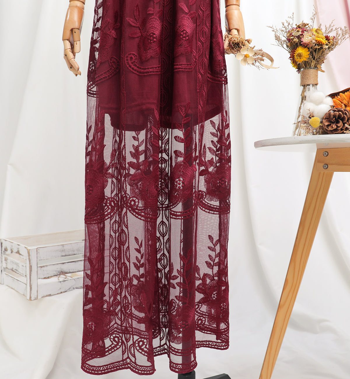 Summer Boho Women Maxi Dress Loose Embroidery White Lace long Tunic Beach Dress Vacation Holiday Women Clothing