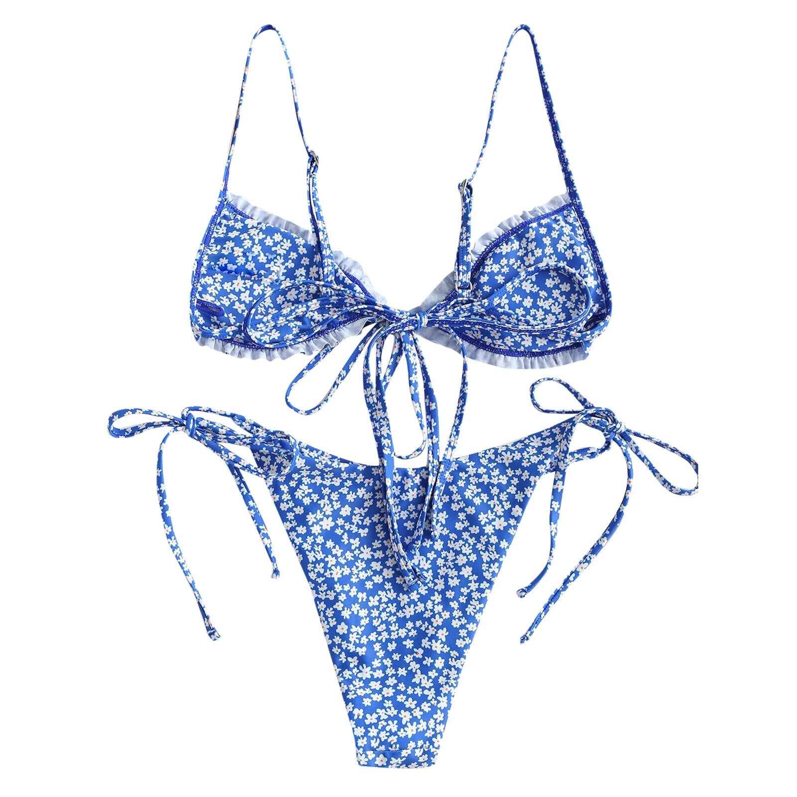 Pink Floral Swimwear Women Bikini Set Push-up Bathing Suit Swimwear Beachwear Swimsuit Biquinis Feminino  brazilian bikini