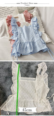 Lizakosht Women Hollow Ruffle Sleeveless T-shirt Korean Square Collar Slim Irregular Crop Top Backless Street Lace-up Female Tee Shirt