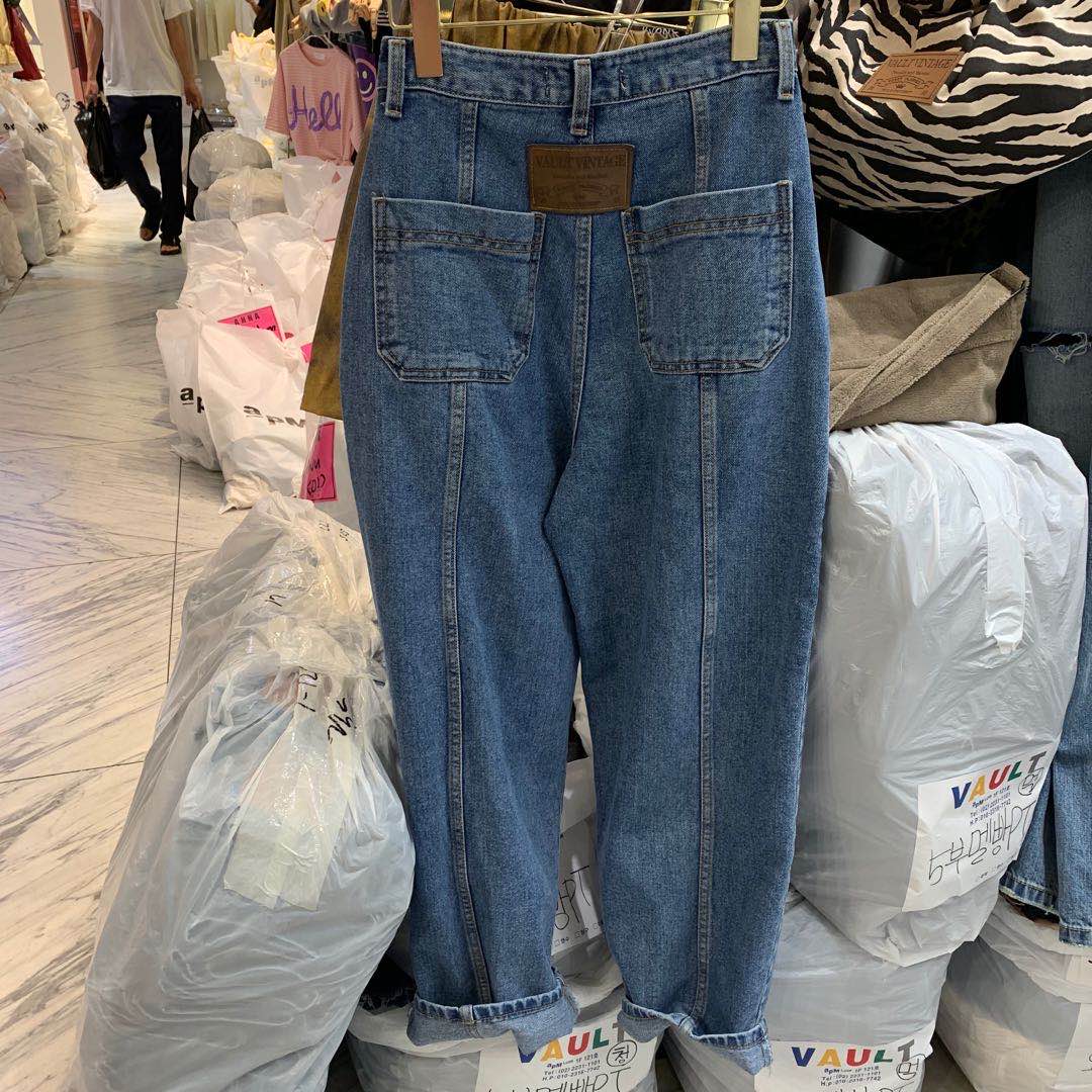 High Waist Jeans Women Harem Pants Korean Style Outfits Casual High Street Denim Trousers Pantalon Femme Vintage Jeans