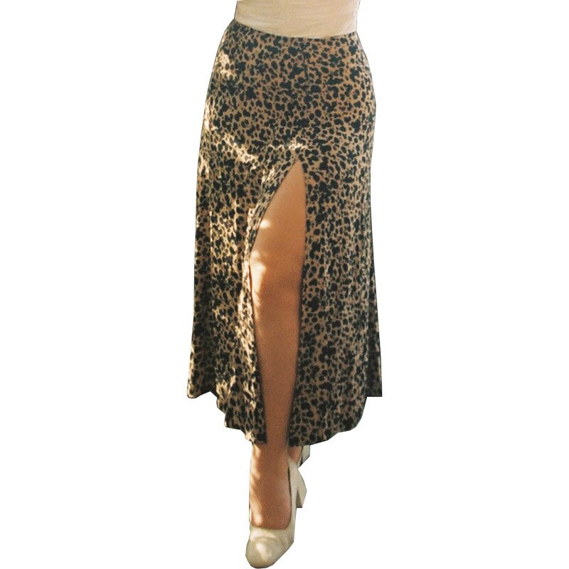OUSLEE Spring/Summer Woman Summer Split Leopard Skirts Harajuku Chiffon Printing Split Skirts Streetwear Loose Sexy Skirts