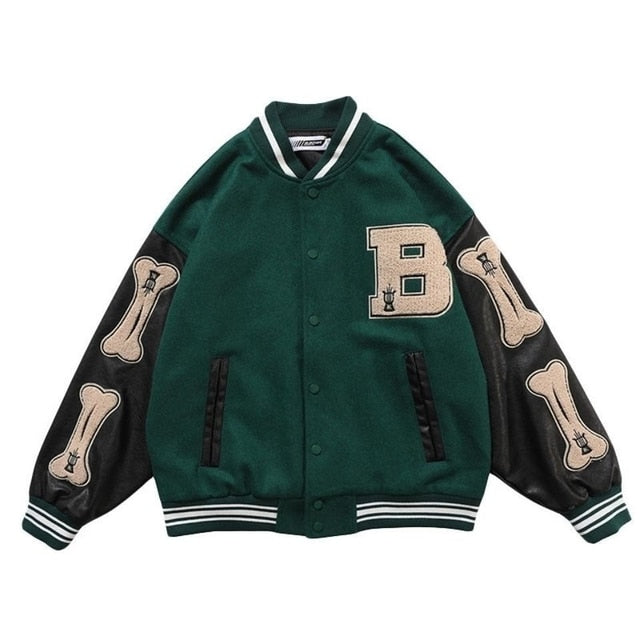 American retro letter embroidery flocking Y2K street hip-hop baseball uniform jacket female new college style couple outfit