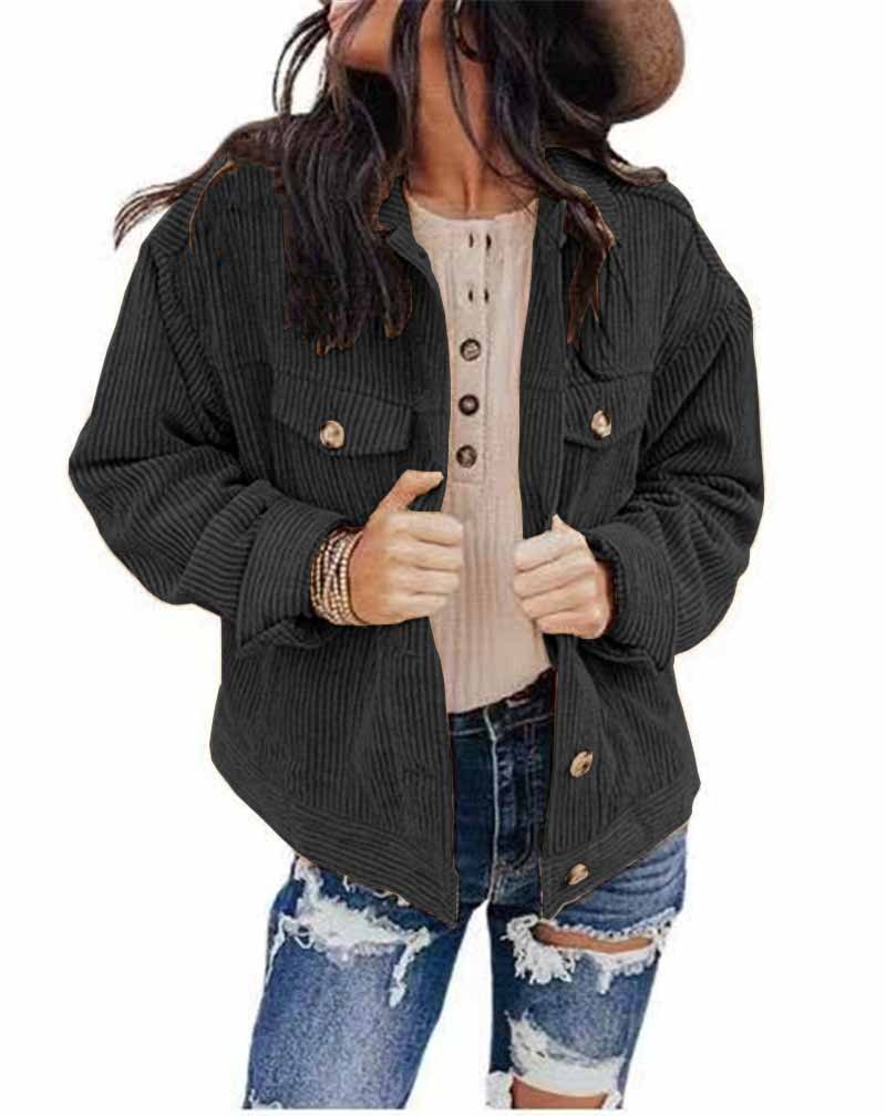 Lizakosht Jackets For Women  Denim Corduroy Camouflage Stitching Jacket Turn-dowm Lapel Vintage Cowgirl jackets coats chaqueta mujer
