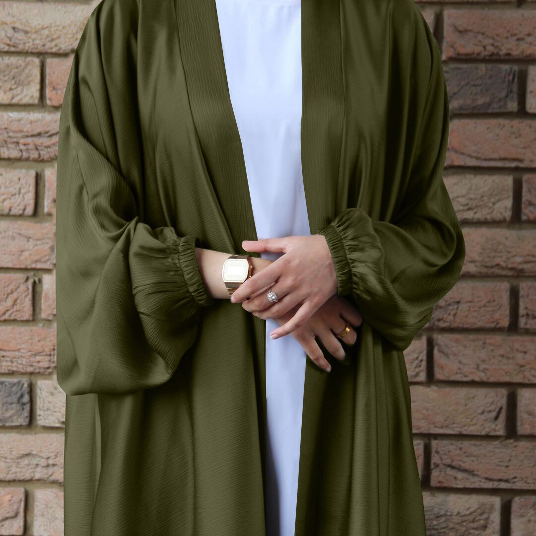 Wepbel Robe Dubai Drawstring Sleeve Dress Abaya Women's Islamic Clothing Hijab Cardigan Islamic Clothing Caftan Kimono Abaya