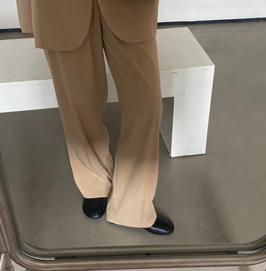 New Fashion Vintage Blazer Pants Suit OL Elegant Business Wear Blazers + High Waist Wide Leg Pants Suits 2 Piece Set