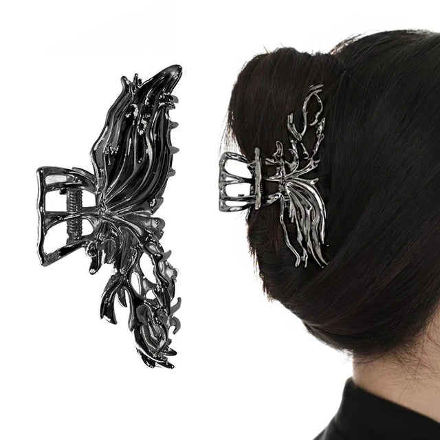 Lizakosht Luxury Hollow Out Metal Hair Claw For Women Girls Geometric Hair Crab Female Vintage Bowknot Catch Clip Fashion  y2k Accessories
