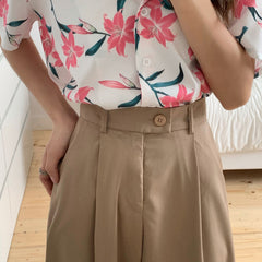 women casual loose wide leg pants 6837#