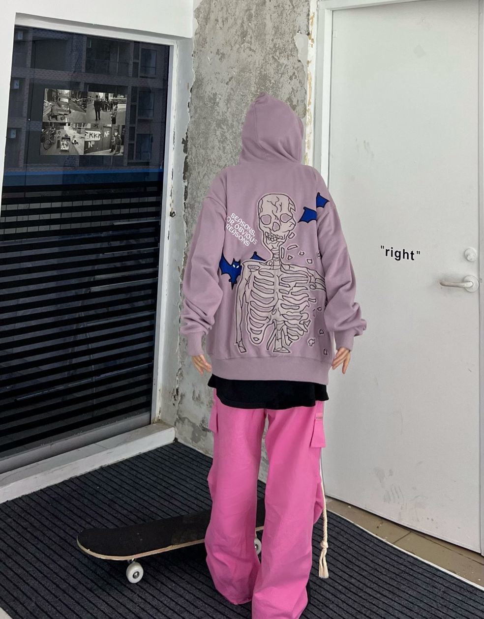 New streetwear fashion Retro hoodie women skull embroidery hooded cardigan sweatshirt man hiphop couple loose casual jacket ins