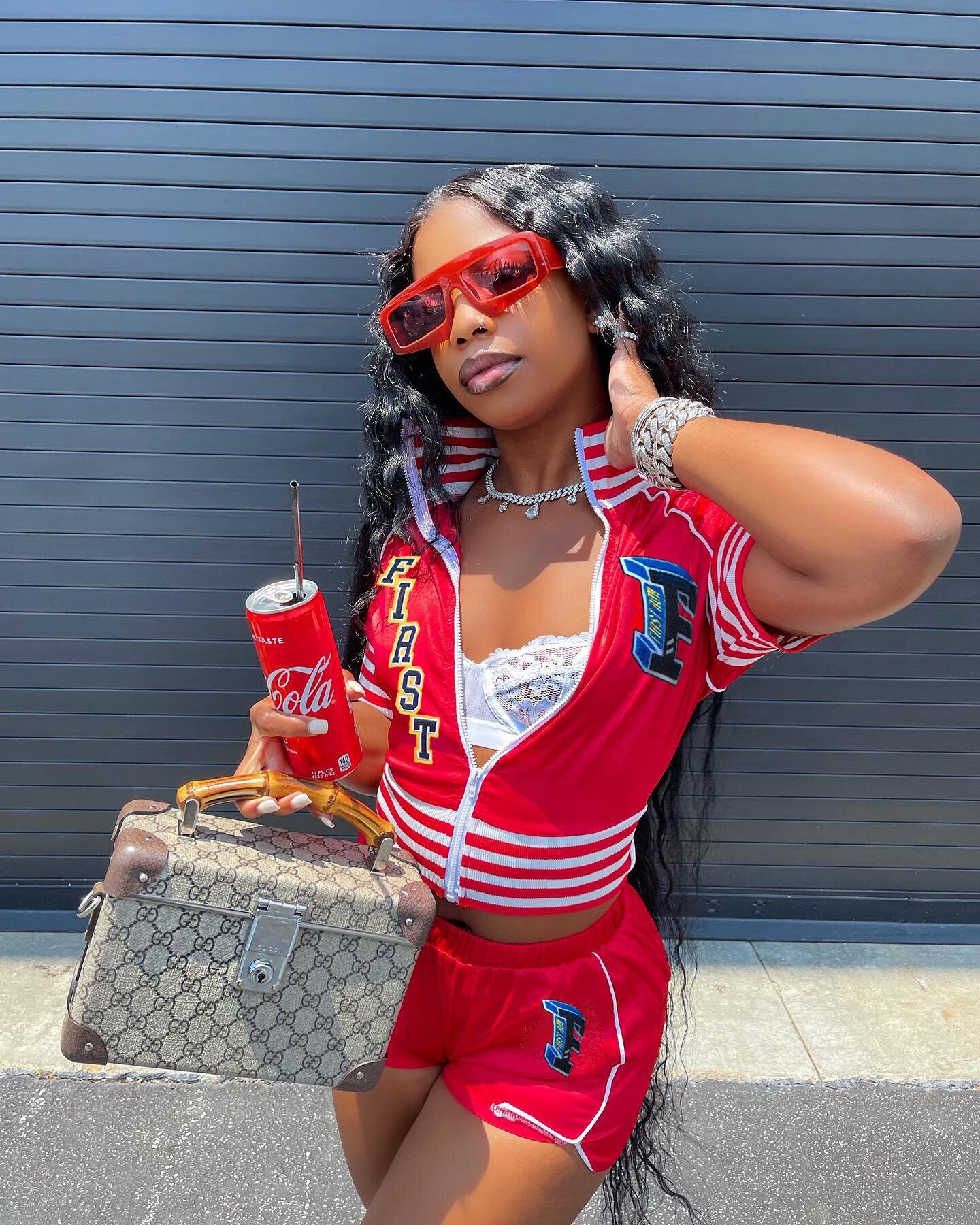 Lizakosht  Letter Striped Active Women 2pcs Set Short Sleeve Jacket and Shorts Set Sport Sweatsuit Tracksuit Two Piece Set Outfits