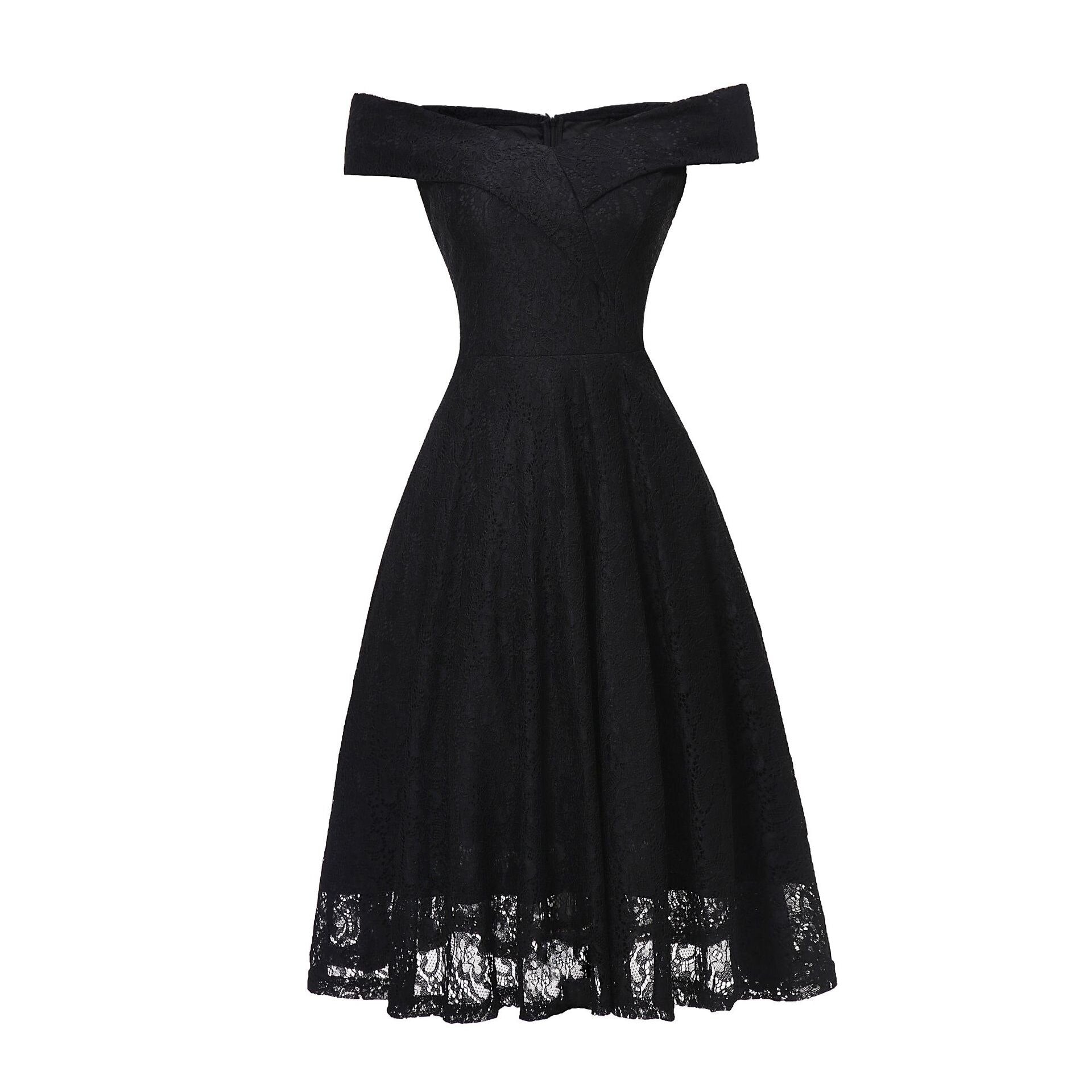 Lizakosht Summer Women's Lace Off Shoulder Sleeveless Tube Top Party Dresses Slim A-Line Elegant Female Dress Mujer Vestido