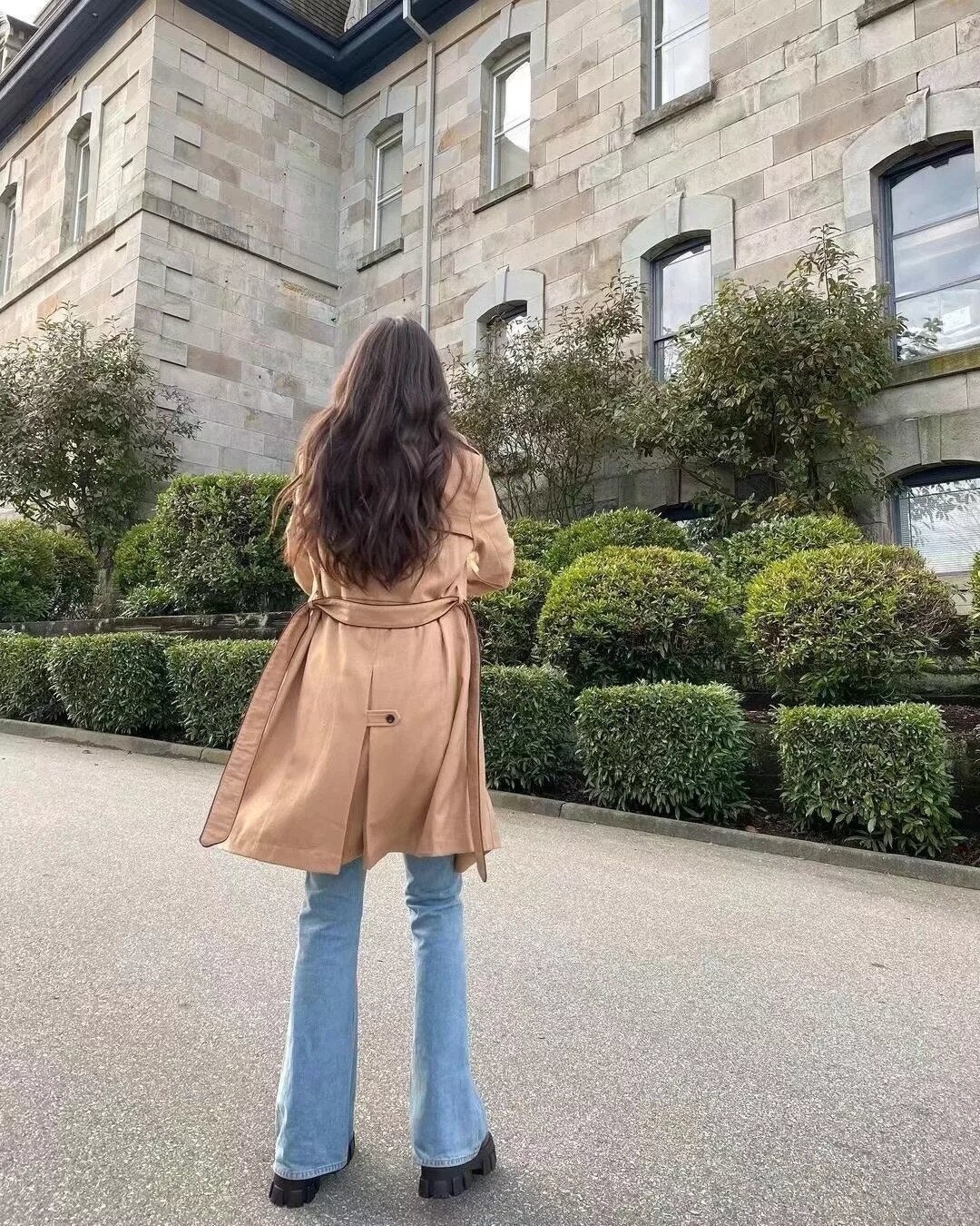Lizakosht Wide leg plush jeans for in new fashion straight tube waist slimming  mopping  micro flare pants for women bell bottoms