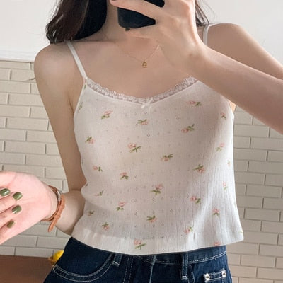 8 colors korean ins style camisole women Sexy tank top female Spring and summer sleeveless slim crop tops womens (X1361)