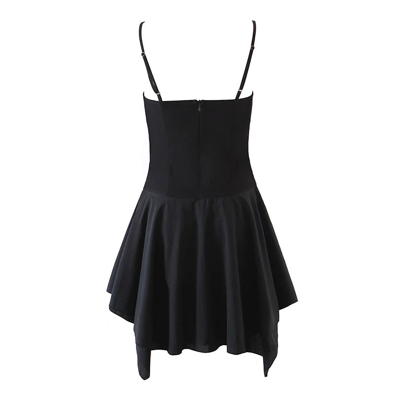 Unireal 2022 Summer Women Mini Dress Sleeveless Off Shoulder Solid White Black Sexy Beach Slip Short Dress