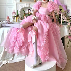 Lizakosht New Organza princess wind photo romantic atmosphere dress long fairy skirt