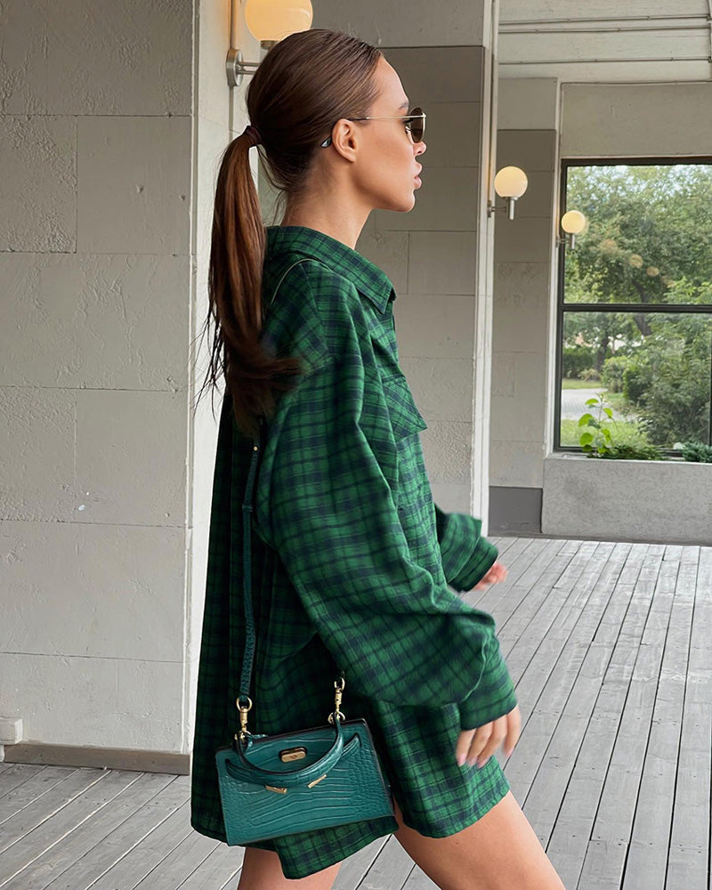 Lizakosht Street Style Red Plaid Shirts Women Irregular Long Sleeves Oversized Blouses Spring 2023 Loose Gingham Tops Trendy