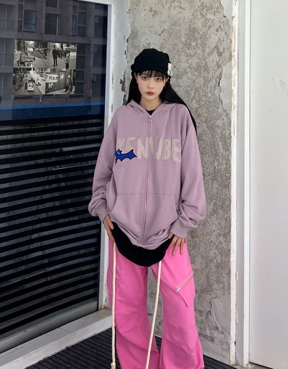 New streetwear fashion Retro hoodie women skull embroidery hooded cardigan sweatshirt man hiphop couple loose casual jacket ins