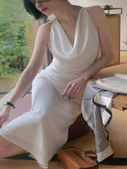 New Women Summer Sexy Midi Dress Elegant  Sleeveless Bodycon Club Celebrity Evening Party Slim One Piece Clothes Vestidos