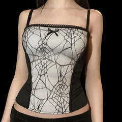 Lizakosht Summer Women's Sexy Lace Suspender Spider Web Bra Top