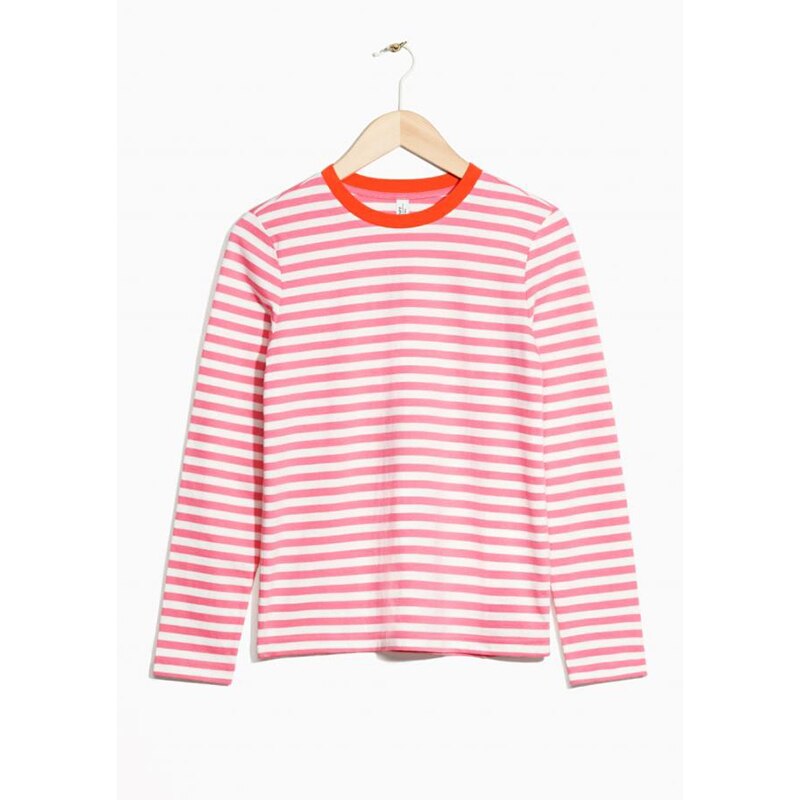 Striped Classic T-shirt Spring Autumn New Round Neck Long-sleeved Cotton Woman Tshirts Ladies Vintage Casual Tee Shirt Tops