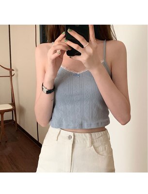 8 colors korean ins style camisole women Sexy tank top female Spring and summer sleeveless slim crop tops womens (X1361)