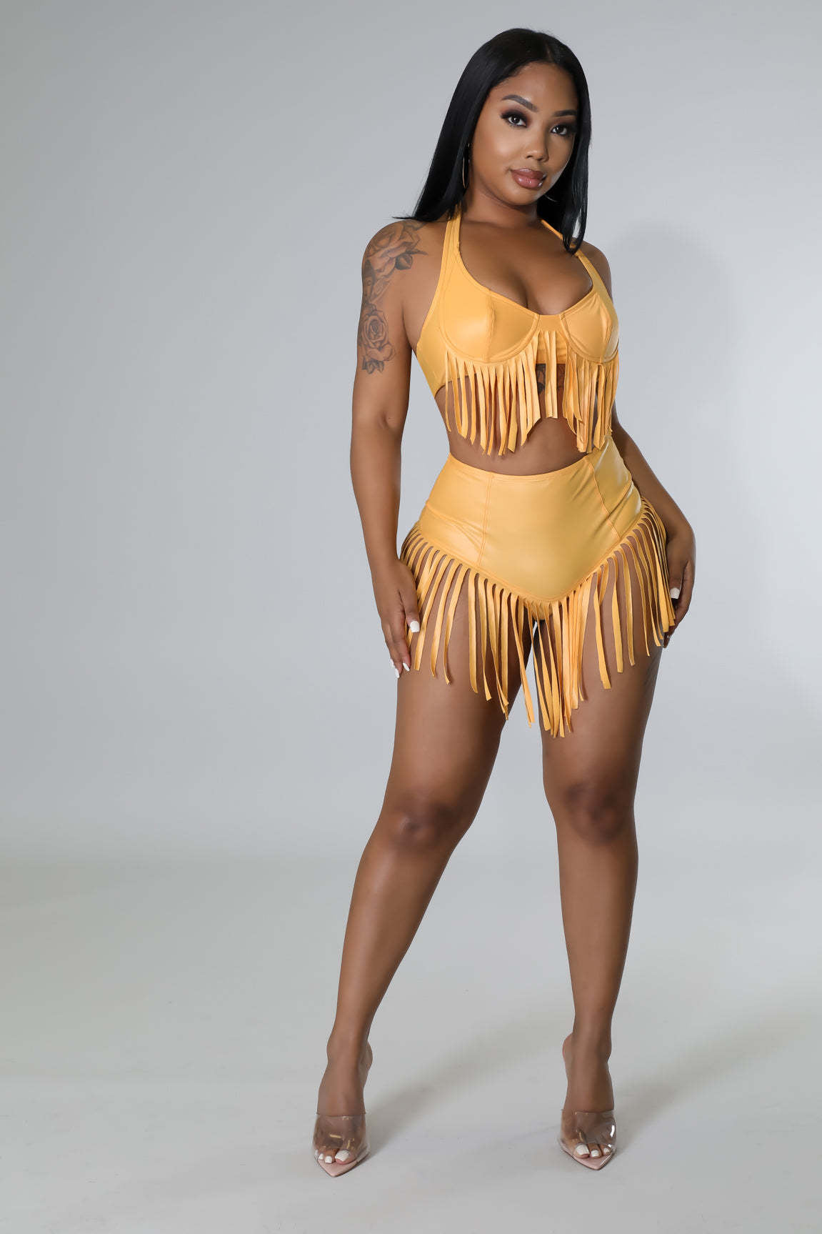 Lizakosht Women Tassel Splicing Bikinis Set 2022 Summer Beach Swimsuit Two 2 Piece Set Ouftis