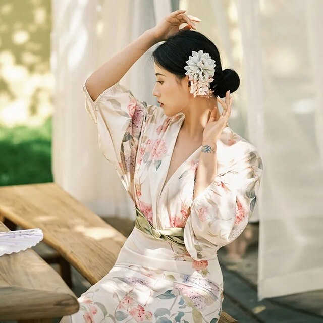 Hstar Oriental Classical Beauty Temperament Retro Ink Printing V-neck Women 2022 Summer Slim Long Elegant Dress robe traf boho