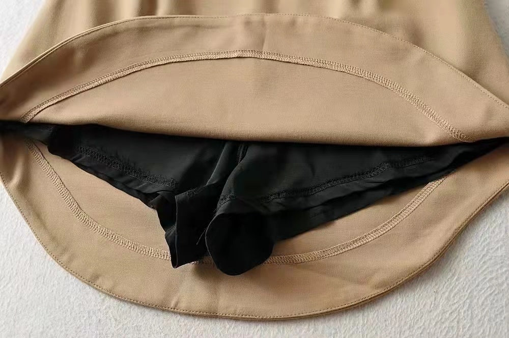 Lizakosht   European Solid Color High Waist Slim A-line Skirt Sexy Street Style Folds Women's Clothing 2022 New Trend Design QONV