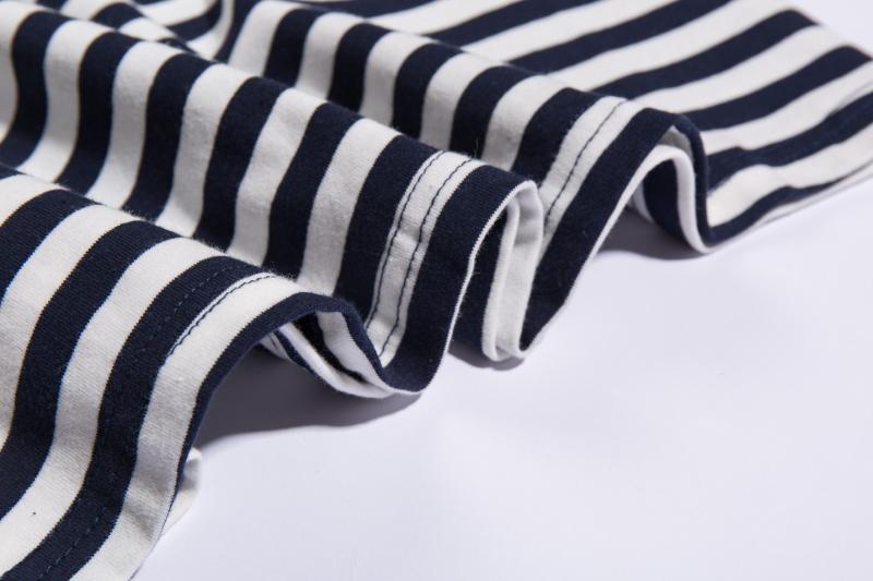 Striped Classic T-shirt Spring Autumn New Round Neck Long-sleeved Cotton Woman Tshirts Ladies Vintage Casual Tee Shirt Tops