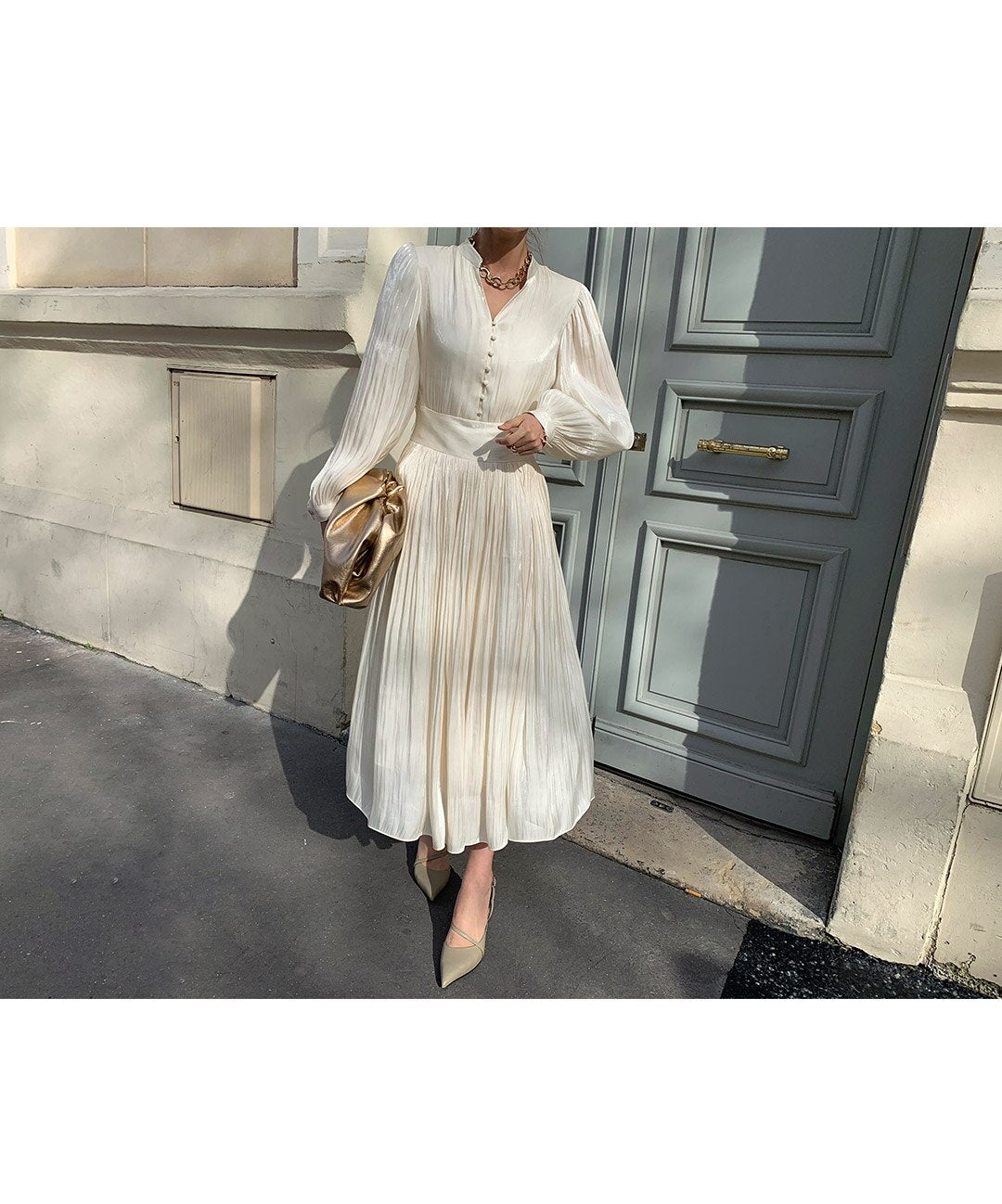 Solid Autumn Elegant High Waist 2022 Maxi Dress for Women Luxury A-Line Vintage Woman Dresses Long Sleeve Spring Party Vestidos