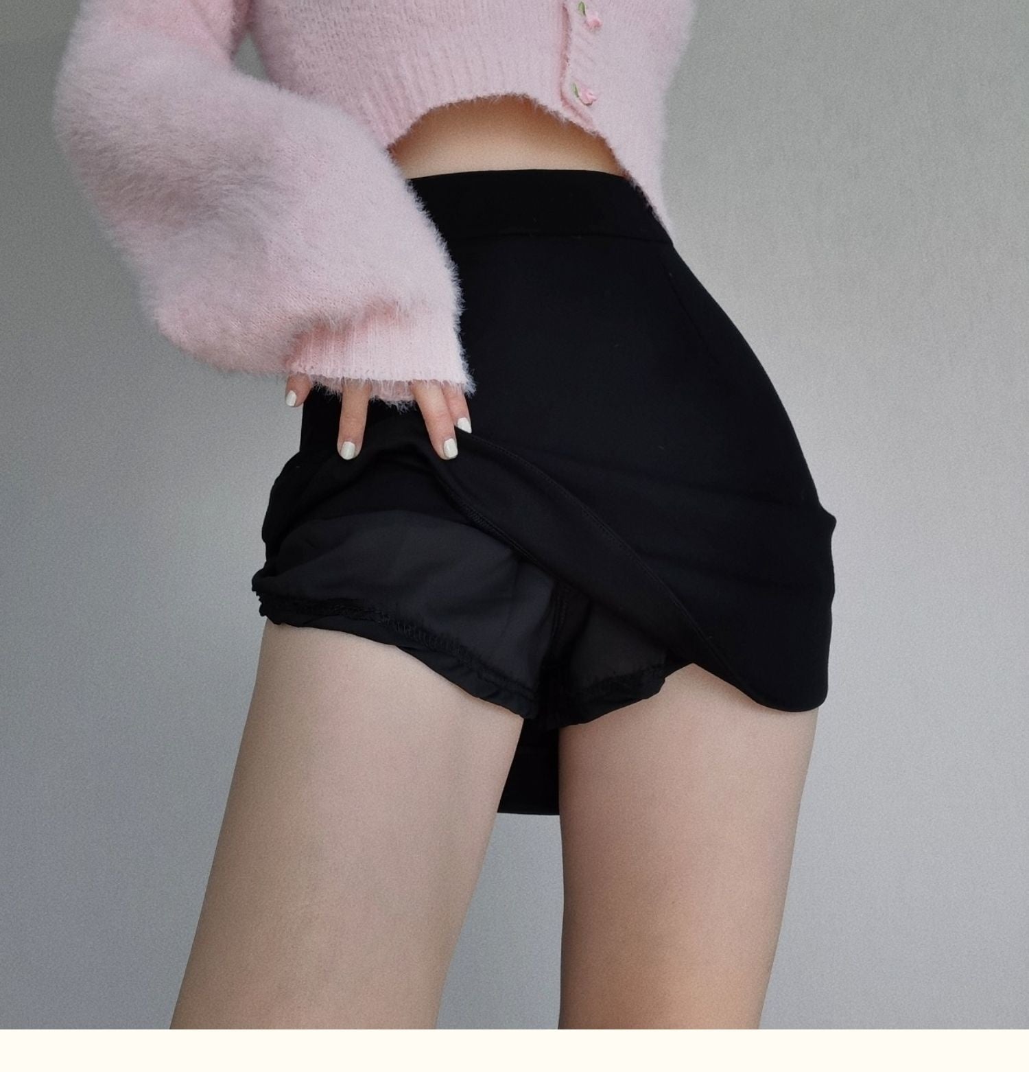 Lizakosht   European Solid Color High Waist Slim A-line Skirt Sexy Street Style Folds Women's Clothing 2022 New Trend Design QONV