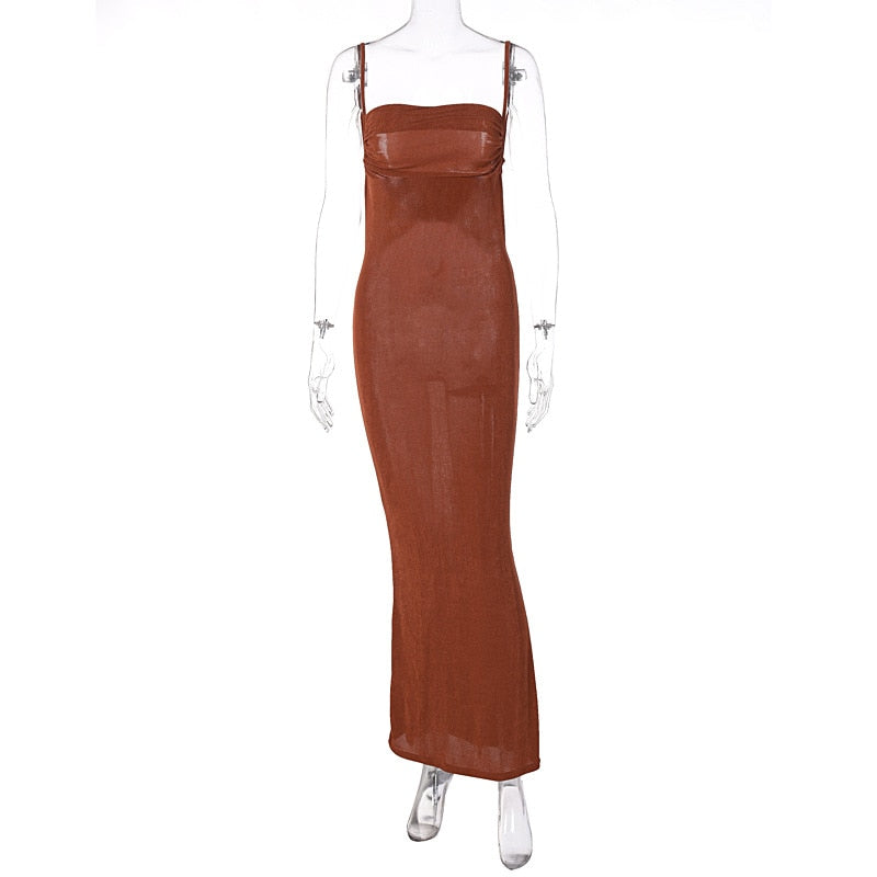 Lizakosht summer new fashion sexy backless slim temperament slip dress