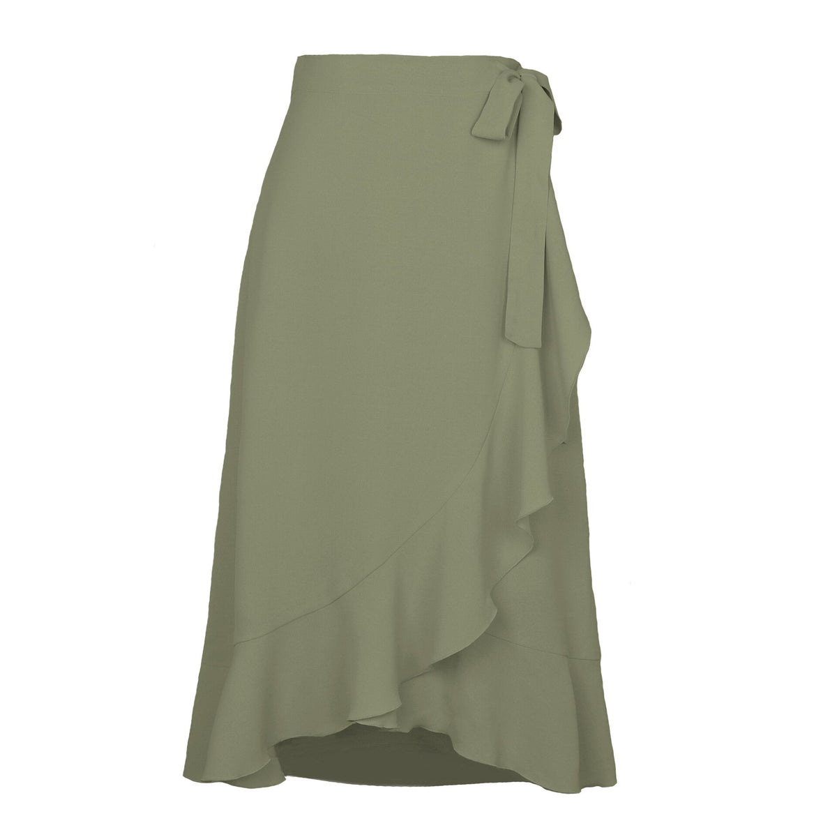 Tossy Women Solid Folds Irregular Bodycon Sexy Skirt Female High Waist Bandage Ruffles Long Skirts French Style Outwears Summer