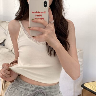 8 colors korean ins style camisole women Sexy tank top female Spring and summer sleeveless slim crop tops womens (X1361)