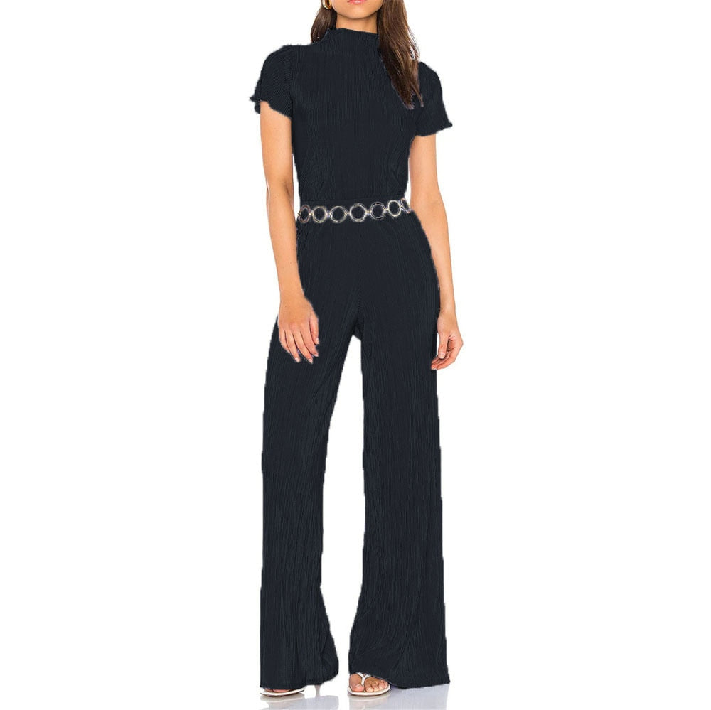 Lizakosht 2 Piece Sets Women Outfits Autumn Short Sleeve Shirts Tops And Wide Legs Pants Femme High Street Matching Sets