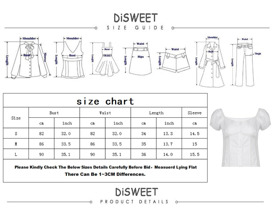 White Sexy Lace Women's T-Shirt Top Fashion Puff Sleeve Cardigan Shirt Slim Casual Short Sleeve Ladies Blouse Spring New