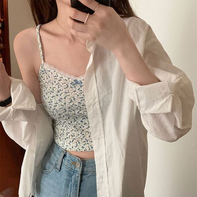 8 colors korean ins style camisole women Sexy tank top female Spring and summer sleeveless slim crop tops womens (X1361)